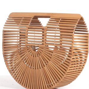 New Elegant Tan Bamboo Women Bag